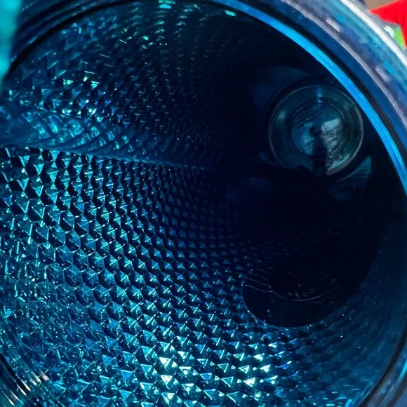 Starbucks 2023 Blue Chrome Studded Venti 24oz Tumbler with Straw - Picture 3 of 7